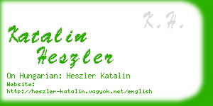 katalin heszler business card